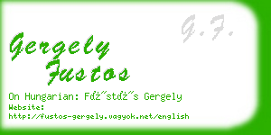 gergely fustos business card